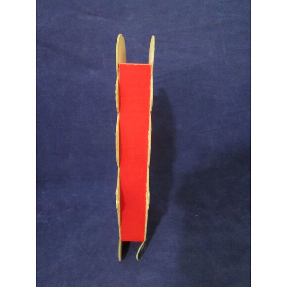 Vintage Santa Claus Sees Cardboard Candy Box Container 1950s Creases Stains - Picture 12 of 13